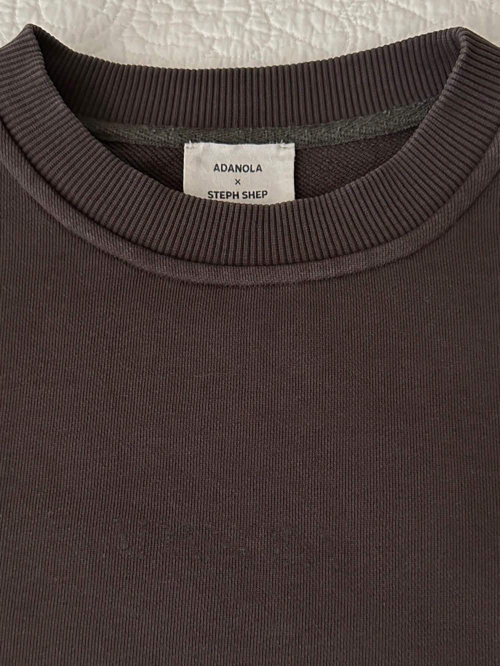 Adanola x Steph Shep Skyline Oversized Sweatshirt Dark Brown Crewneck - Picture 6 of 15